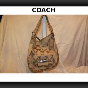 Coach 14911 Kristin Signature Op Art Shoulder Hand Bag